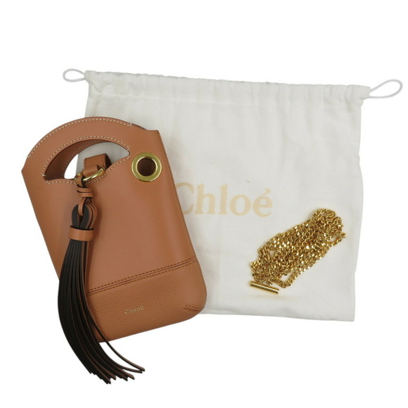CHLOE Brown Leather Pouch - Picture 4 of 6